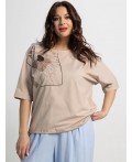 Блуза Злата (бежевая) Б15526-4М
