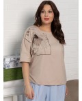 Блуза Злата (бежевая) Б15526-4М