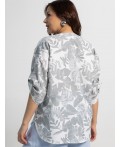 Блуза Блунди (бело-серая) Б15528-4М