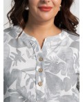 Блуза Блунди (бело-серая) Б15528-4М