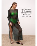 Платье пляжное длинное Ты и море (зеленое) П15291-1М