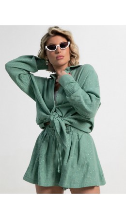 Костюм хлопковый Илария (оливковый) К15343-1М