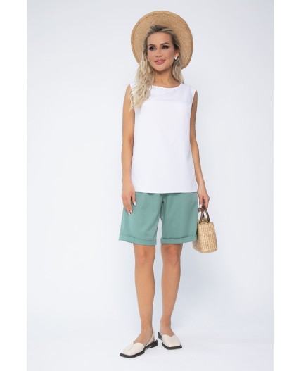 Костюм с шортами Мерано (бело-зеленый) К15340-5М