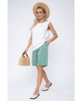 Костюм с шортами Мерано (бело-зеленый) К15340-5М