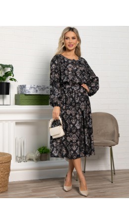 Платье Аура (черное) П15385-10М