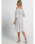 Платье с поясом Дафна (белое) П15522-8М