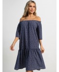 Платье с поясом Дафна (синее) П15523-8М