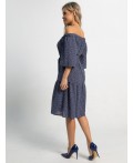 Платье с поясом Дафна (синее) П15523-8М