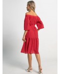 Платье с поясом Дафна (красное) П15524-8М