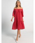 Платье с поясом Дафна (красное) П15524-8М
