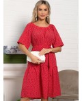 Платье с поясом Дафна (красное) П15524-8М