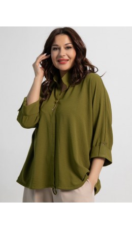Блуза Серенада (оливковый) Б15551-24М
