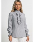Блуза Санти (бело-серая) Б15622-54М