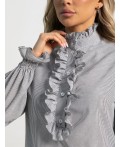 Блуза Санти (бело-серая) Б15622-54М