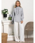 Блуза Санти (бело-серая) Б15622-54М