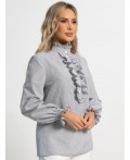 Блуза Санти (бело-серая) Б15622-54М
