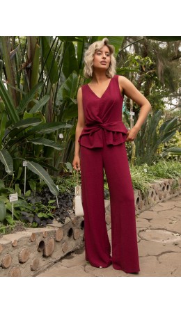 Комбинезон Просто шик (винный) К15636-55М