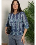 Блуза Люмия (синяя) Б15328-3М