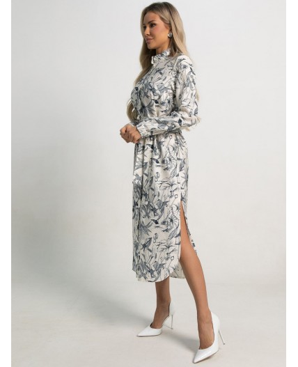 Платье-рубашка Долли (бело-синее) П15555-10М