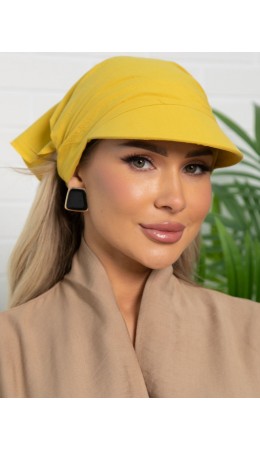 Косынка с козырьком на резинке (горчица) ККР19-23М