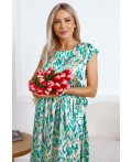 Платье Ольга (зелено-розовое) П15888-45М