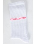 Носки LT Collection (белые/розовая надпись) Н04