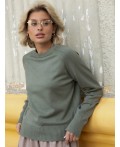 Джемпер Красота в деталях (олива) Б16306-7М