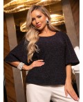Блуза праздничная Ты ослепляешь! (синяя) Б16274-1М