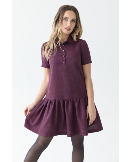 Платье с воланом по низу Фиолетовый