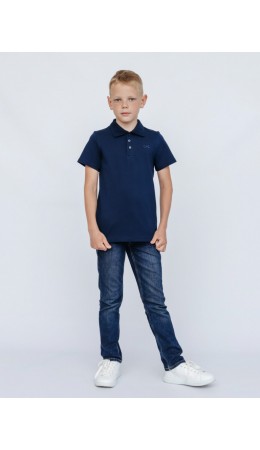 Рубашка-поло для мальчика Т.синий
