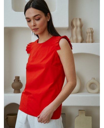 блузка жен. красный