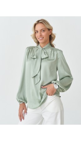 блузка жен. оливковый