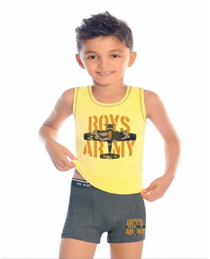 Комплект (Майка,боксеры) для мальчика 7622 Желтый