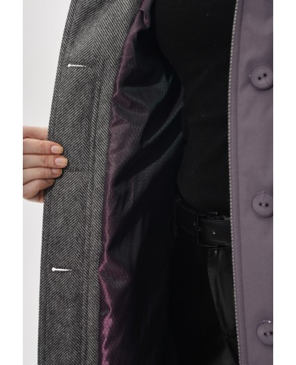 Пальто Скарлет серо-фиолетовый