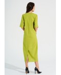 Платье Флори зелено-желтый