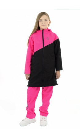 Куртка 'Выбирай сама' для девочки Smaillook (Softshell) подростковая Фуксия с черным