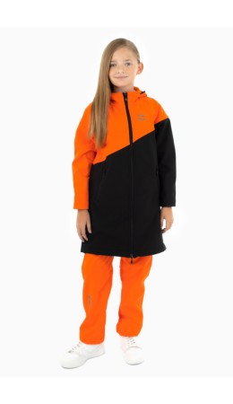 Куртка 'Выбирай сама' для девочки Smaillook (Softshell) подростковая Оранжевый с черным