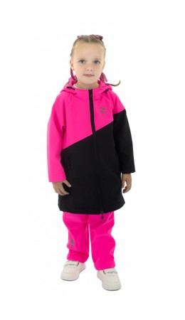 Куртка 'Выбирай сама' для девочки Smaillook (Softshell) детская Фуксия с черным