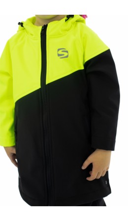 Куртка 'Выбирай сама' для девочки Smaillook (Softshell) детская Лайм с черным