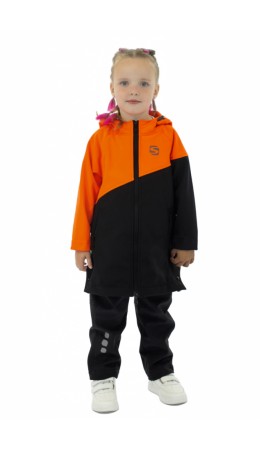 Куртка 'Выбирай сама' для девочки Smaillook (Softshell) детская Оранжевый с черным