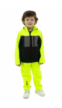 Куртка 'Выбирай сам' для мальчика Smaillook (Softshell) детская Лайм с черным