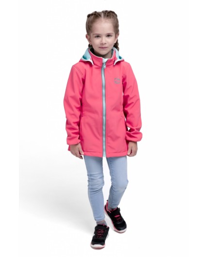 Куртка для девочки Smail (Softshell) детская Розовый/голубой