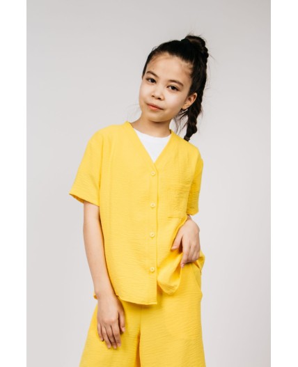 Рубашка для девочки Желтый