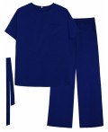 Комплект женский (джемпер кор.рукав+брюки) Т.синий