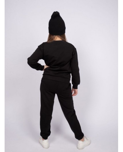 Комплект для девочки (джемпер+брюки) Черный
