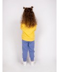 Комплект для девочки (джемпер+брюки) желтый/лавандовый