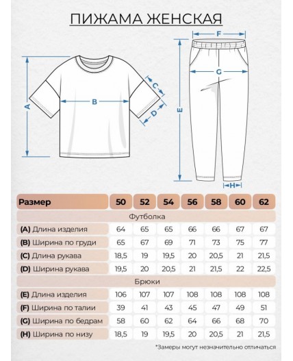 Пижама женская (футболка+брюки) молочный/геометрия на молочном