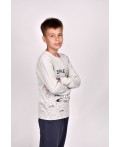 Пижама для мальчика серый меланж/т.серый
