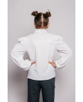 Блузка для девочки с длинным рукавом Белый