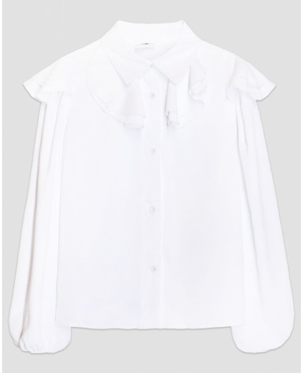 Блузка для девочки с длинным рукавом Белый